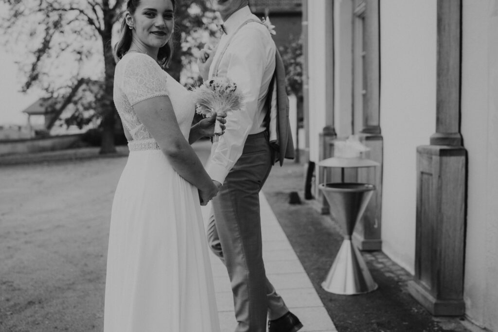 Brautpaarshooting,Schloss Sassanfahrt, Bohowedding, Winterhochzeit, Brautpaarfotos