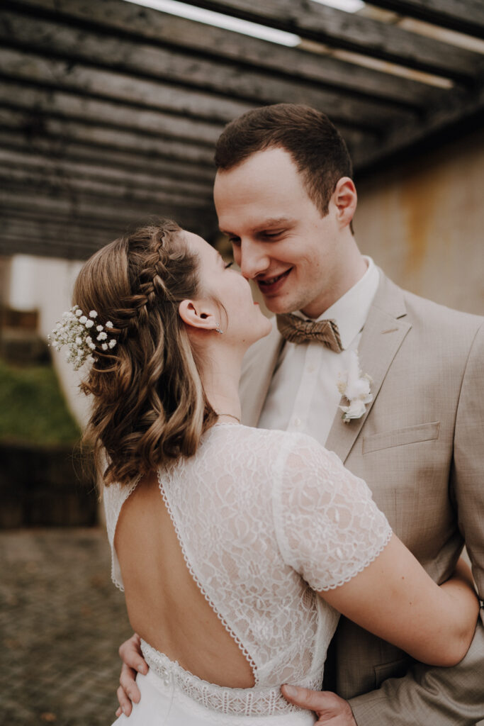 Brautpaarshooting,Schloss Sassanfahrt, Bohowedding, Winterhochzeit, Brautpaarfotos
